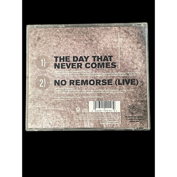 2008 Metallica The Day That Never Comes Single CD Rare OOP No Remorse Live - Picture 2 of 5